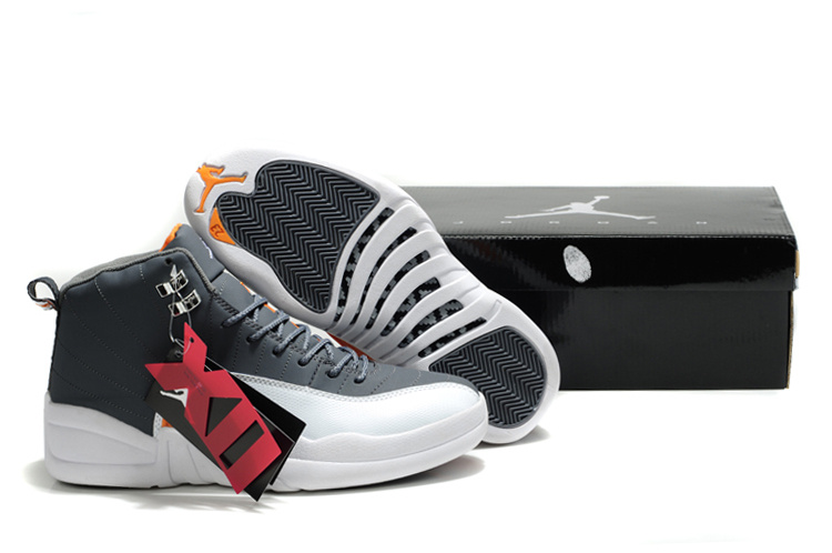 Air Jordan 12 Mens Shoes Aaa Gray/White Online